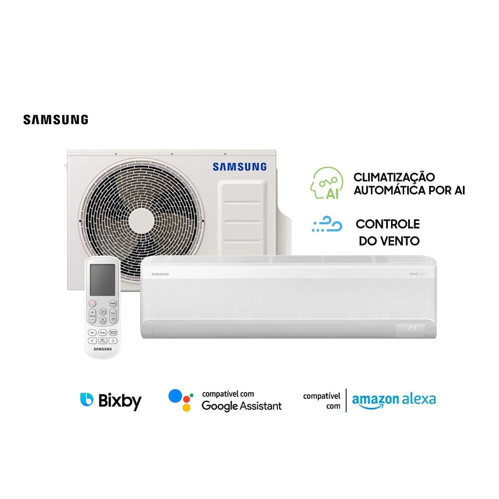 Ar Condicionado Split Inverter Samsung WindFree AI 24000 BTU/h Frio AR60F24D1AWNAZ - 220 Volts - Imagem 13